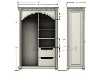 Set of furniture (KMB_0006-3) 3D model for CNC machine