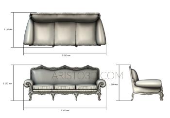 Set of furniture (KMB_0207) 3D model for CNC machine