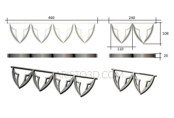 Set of panels (KPN_0003-2) 3D model for CNC machine