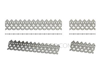 Set of panels (KPN_0003-6) 3D model for CNC machine