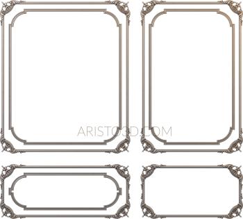 Set of panels (KPN_0026-9) 3D model for CNC machine