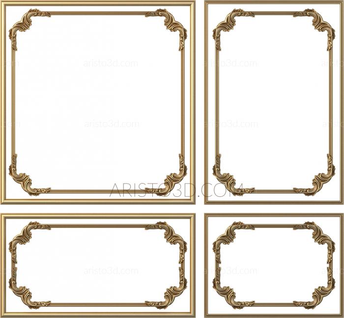 Set of panels (KPN_0027-9) 3D model for CNC machine