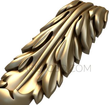Acant leaf (AKN_0003) 3D model for CNC machine