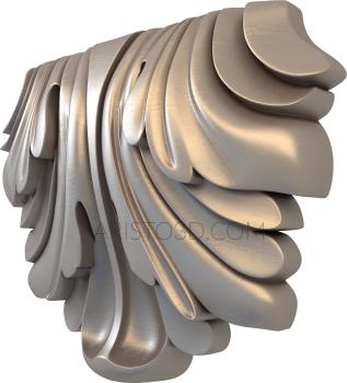 Acant leaf (AKN_0006) 3D model for CNC machine