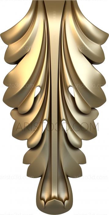 Acant leaf (AKN_0008) 3D model for CNC machine
