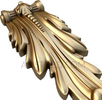 Acant leaf (AKN_0013) 3D model for CNC machine