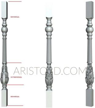 Balusters (BL_0599) 3D model for CNC machine