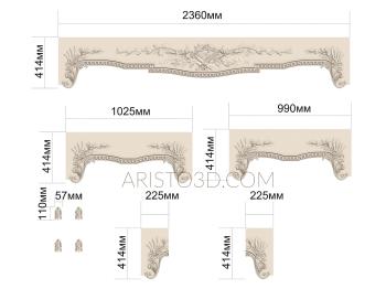 Table aprons (CR_0103) 3D model for CNC machine