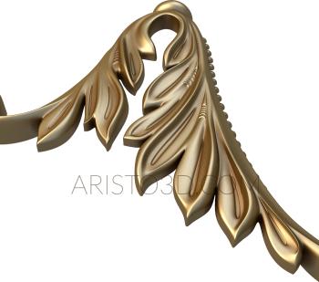 Free examples of 3d stl models (Leaves patch pattern. Download free 3d model for cnc - USOEL_0120) 3D