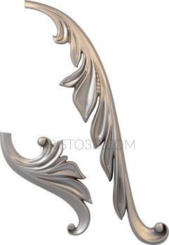 Free examples of 3d stl models (Leaves patch pattern. Download free 3d model for cnc - USOEL_0120) 3D