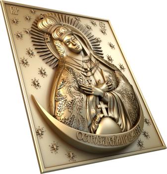 Free examples of 3d stl models (Icon of the Virgin. Download free 3d model for cnc - USIK_0035) 3D