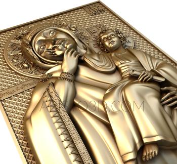 Free examples of 3d stl models (Icon of the Virgin. Download free 3d model for cnc - USIK_0036) 3D