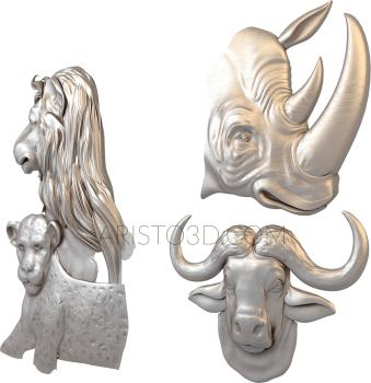 Animals (JV_0063) 3D model for CNC machine