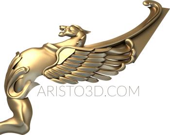 Free examples of 3d stl models (Winged lion. Download free 3d model for cnc - USJV_0076) 3D