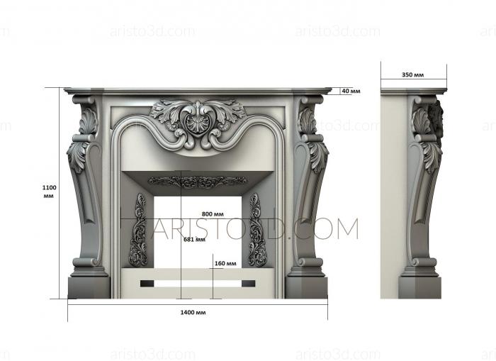 Fireplaces (KM_0179) 3D model for CNC machine