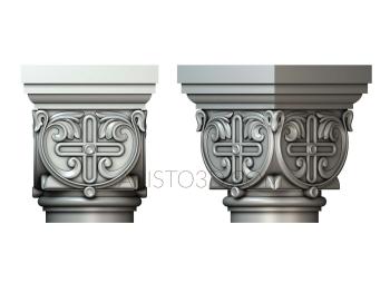 Free examples of 3d stl models (Capital with a cross. Download free 3d model for cnc - USKP_0489) 3D