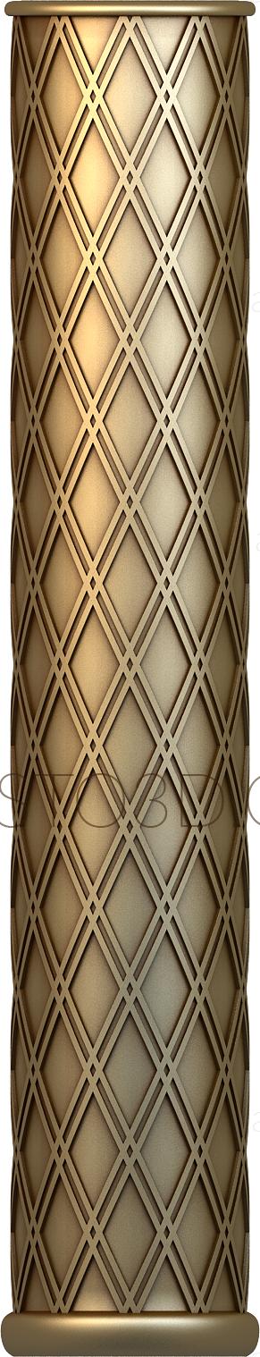 Free examples of 3d stl models (Column with diamonds. Download free 3d model for cnc - USKL_0026) 3D