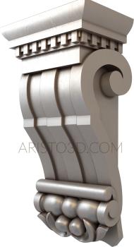 Corbels (KR_0302) 3D model for CNC machine