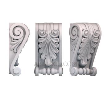 Corbels (KR_0537) 3D model for CNC machine