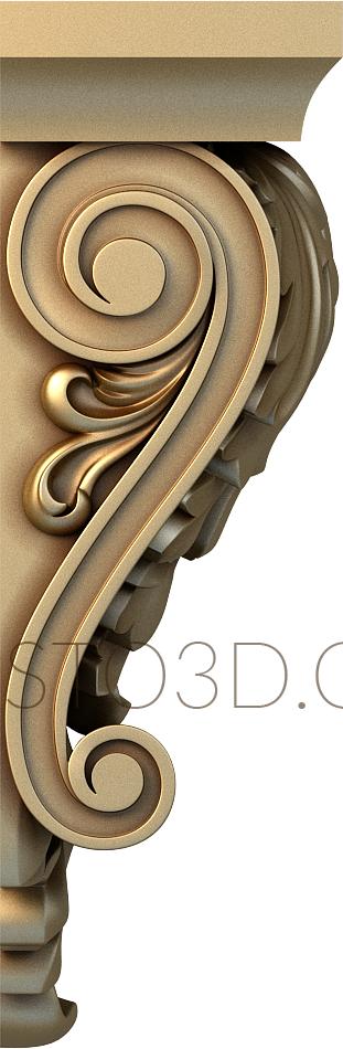 Corbels (KR_0538) 3D model for CNC machine