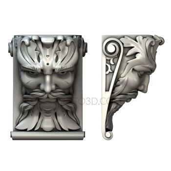 Corbels (KR_0573) 3D model for CNC machine