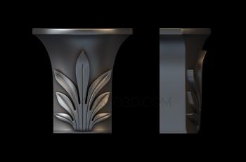 Free examples of 3d stl models (Crown with floral pattern. Download free 3d model for cnc - USKR_0623) 3D