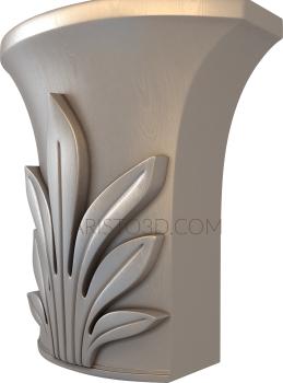 Free examples of 3d stl models (Crown with floral pattern. Download free 3d model for cnc - USKR_0623) 3D