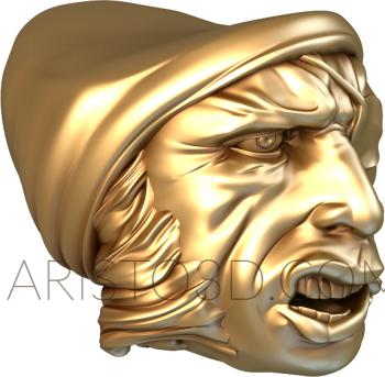 Mask (MS_0028) 3D model for CNC machine