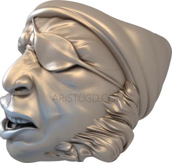 Mask (MS_0028) 3D model for CNC machine