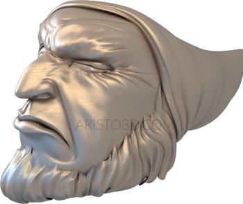 Mask (MS_0029) 3D model for CNC machine