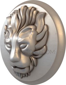 Mask (MS_0057) 3D model for CNC machine