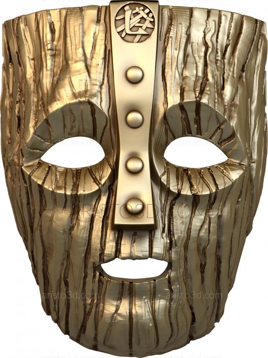 Mask (MS_0099) 3D model for CNC machine