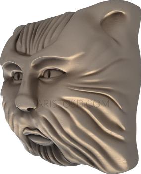 Mask (MS_0116) 3D model for CNC machine