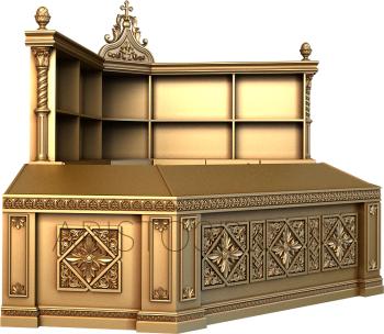 Church furniture (MBC_0018) 3D model for CNC machine