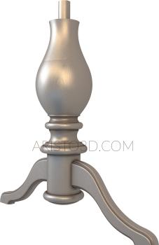 Free examples of 3d stl models (Furniture legs, stand. Download free 3d model for cnc - USNJ_0541) 3D