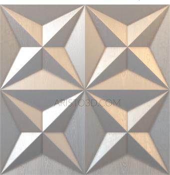 Geometrical panel (PGM_0008) 3D model for CNC machine