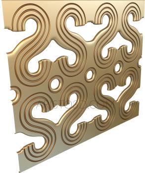 Geometrical panel (PGM_0017) 3D model for CNC machine