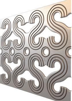 Geometrical panel (PGM_0017) 3D model for CNC machine