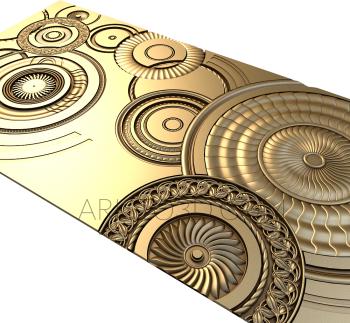 Geometrical panel (PGM_0047) 3D model for CNC machine