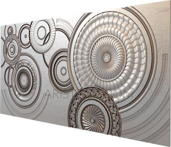 Geometrical panel (PGM_0047) 3D model for CNC machine