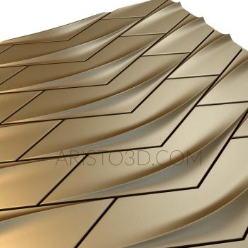 Geometrical panel (PGM_0073) 3D model for CNC machine