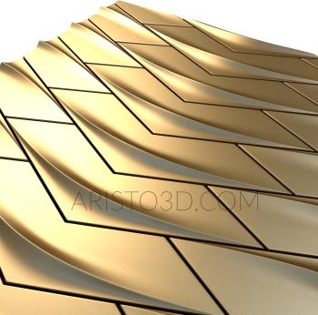 Geometrical panel (PGM_0073) 3D model for CNC machine