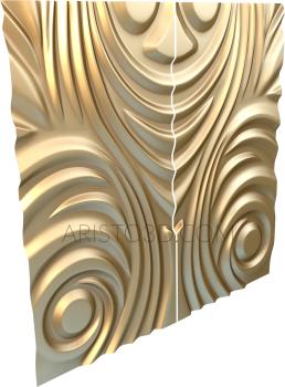 Geometrical panel (PGM_0074) 3D model for CNC machine