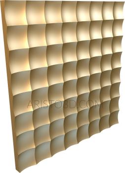 Geometrical panel (PGM_0075) 3D model for CNC machine