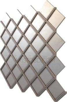 Geometrical panel (PGM_0114-9) 3D model for CNC machine