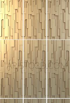 Geometrical panel (PGM_0120) 3D model for CNC machine