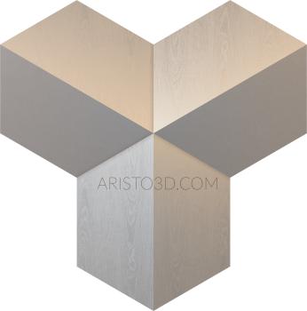 Geometrical panel (PGM_0121-9) 3D model for CNC machine