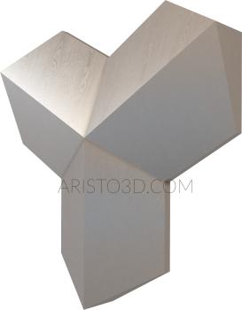 Geometrical panel (PGM_0121-9) 3D model for CNC machine