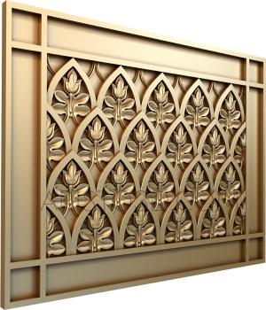 Geometrical panel (PGM_0140) 3D model for CNC machine