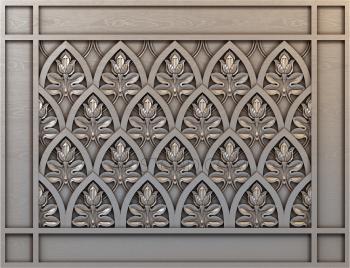 Geometrical panel (PGM_0140) 3D model for CNC machine